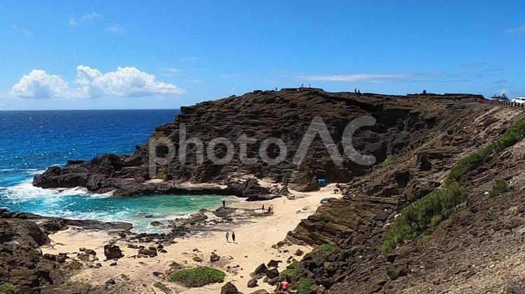 東海岸の隠れた宝石ハロナ・ビーチ・コーブ オアフ島東海岸,ハロナ・ビーチ・コーブ,ハワイの写真素材