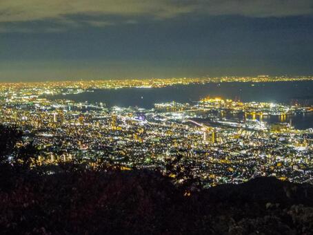 【兵庫県】神戸市・摩耶山掬星台 摩耶山,掬星台,日本三大夜景の写真素材