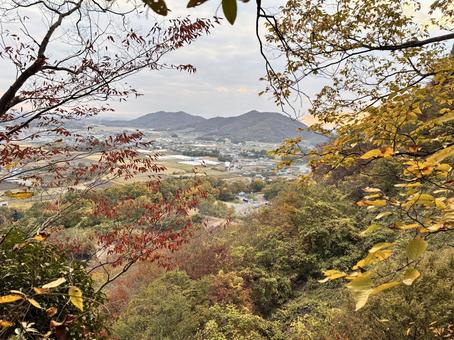 岩船山からの三毳山 岩船山,岩舟駅,秋の写真素材