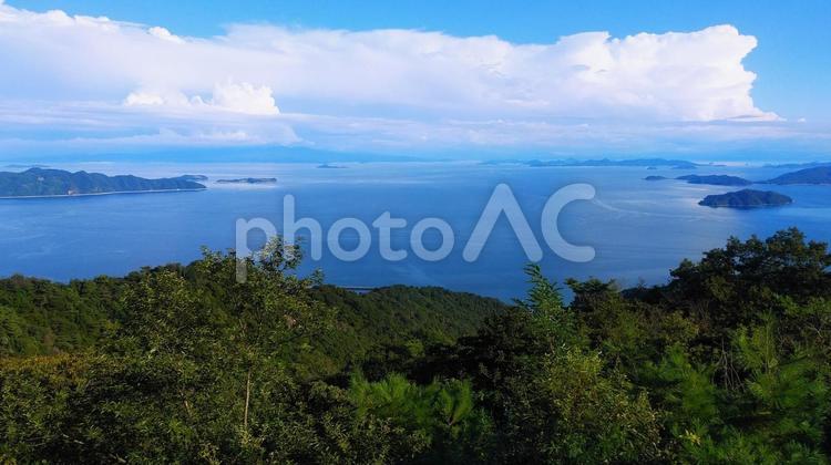 夏の瀬戸内海 瀬戸内海,夏,海の写真素材