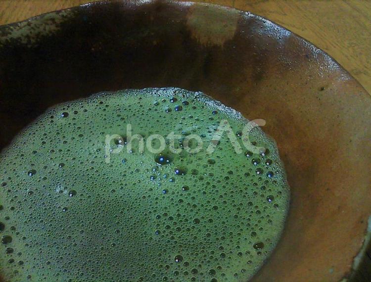 たてたての抹茶 抹茶,泡,緑の写真素材