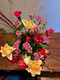 花 薔薇,フラワーアレンジメント,花の写真素材