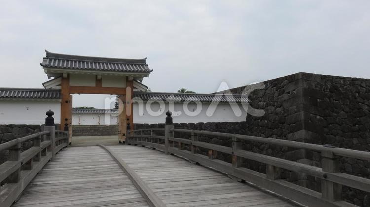 山形城　一文字門 山形城,霞城,霞ヶ城の写真素材