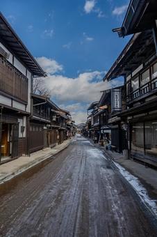 冬の奈良井宿 冬の奈良井宿 奈良井宿,街並み,建物の写真素材