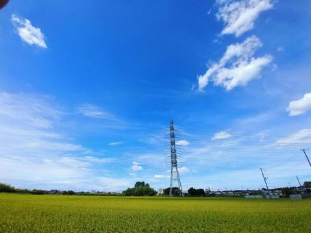 田園と空の写真