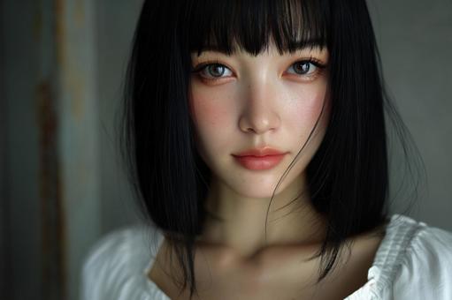 美しい黒髪日本女性 美しい黒髪日本女性の写真