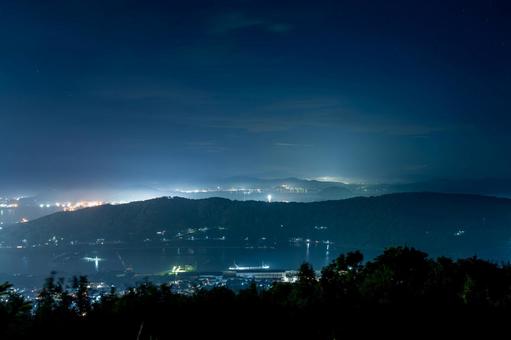 米ノ山展望台から見た日向市の夜景の写真