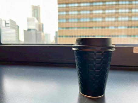 ホテルでモーニングコーヒー ホテル,寝室,コーヒーの写真素材