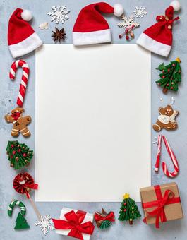 雑貨で囲むクリスマスフレーム 雑貨で囲むクリスマスフレームの写真