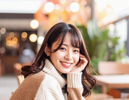 秋冬ファッション女性ポートレート 秋冬ファッション女性ポートレートの写真
