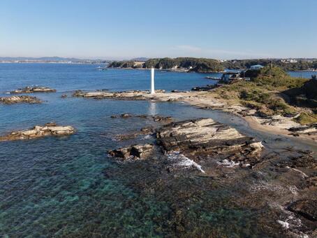 三浦・浜諸磯 2025年秋 ドローン,空撮,浜諸磯の写真素材