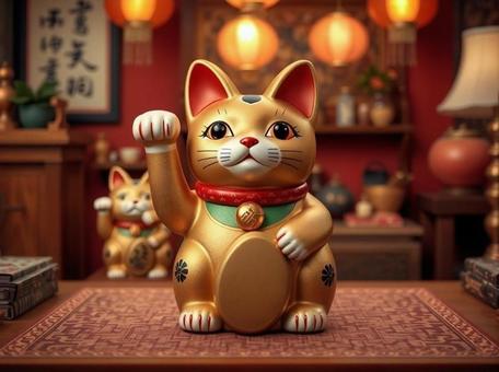 招き猫 招き猫の写真