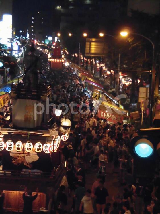 上尾の夏祭りの山車 上尾,夏祭り,祭りの写真素材