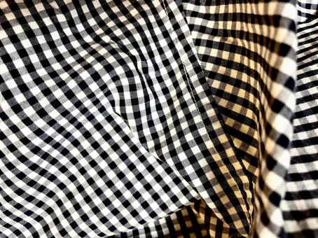 チェック柄の布地の写真