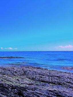 沖縄　海と空 海,空,沖縄の写真素材