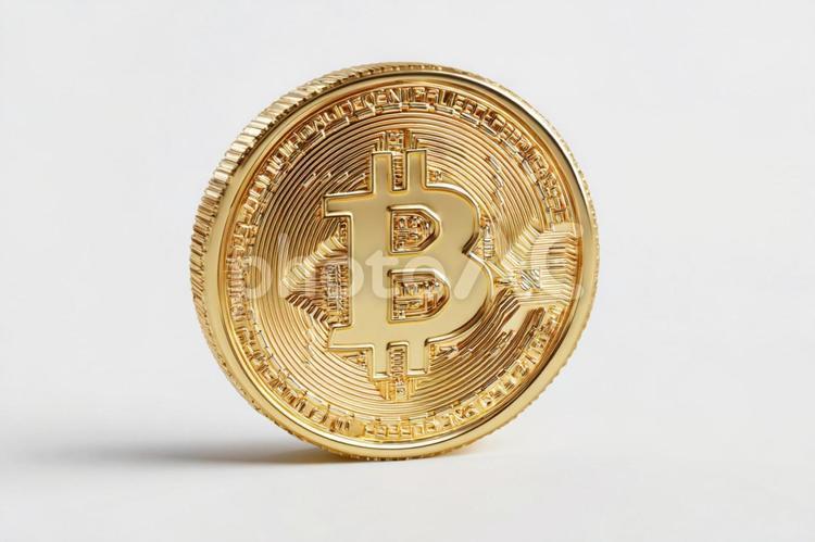 仮想通貨の代表格、金色のビットコイン ビットコイン,仮想通貨,暗号通貨の写真素材