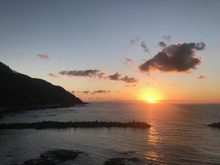 夕日 夕日の写真