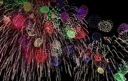 Photo, fireworks, night sky, night, 