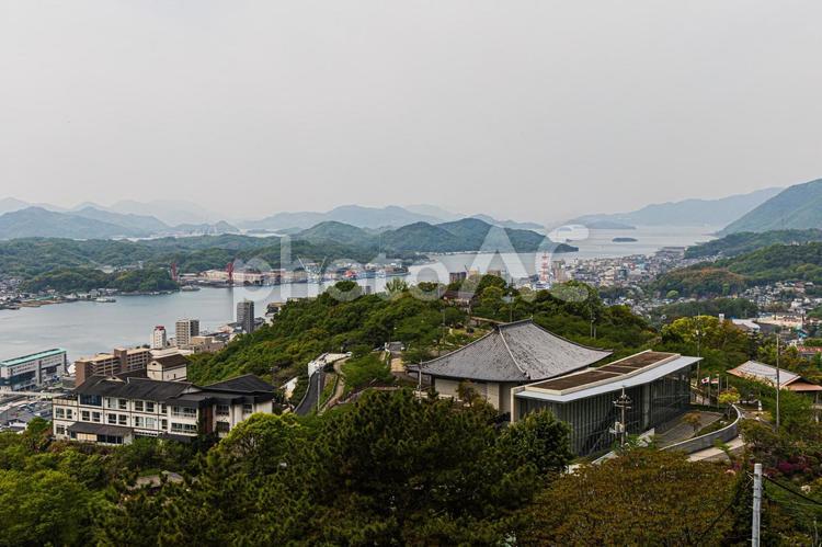都市景観 尾道,広島,尾道水道の写真素材
