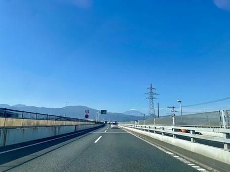 小田原厚木道路下り線高架橋 小田原厚木道路,国道271号,国道の写真素材