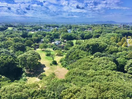 のんほいパーク展望塔からの景色 のんほいパーク展望塔からの景色 のんほいパーク,植物園,遊園地の写真素材