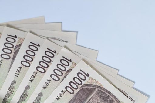 複数枚の日本円一万円札のクローズアップ 一万円札,日本円,紙幣の写真素材