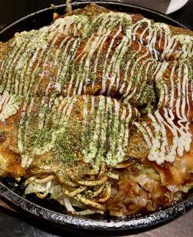 広島焼き 広島焼き 広島焼き,お好み焼き,豚玉の写真素材