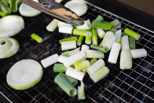BBQ 玉ねぎ,ネギ,バーベキューの写真素材