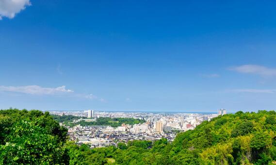 夏の石川県・金沢市の町並み 金沢,金沢市,北陸の写真素材