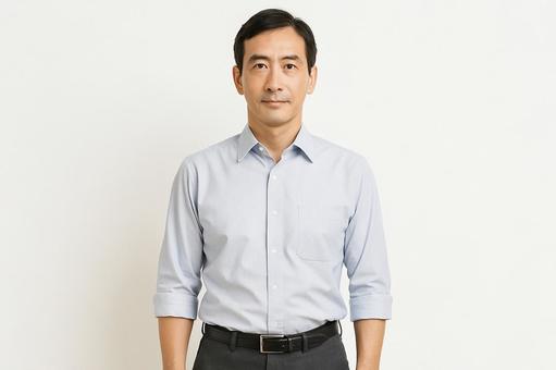 中堅男性教師のポートレート 中堅男性教師のポートレートの写真