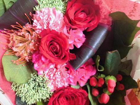 バラなどの花束 バラなどの花束の写真