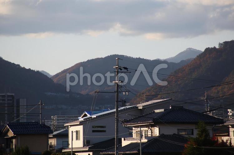 長野市内の住宅地 長野市,長野,住宅地の写真素材