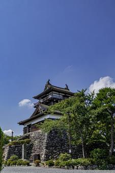 Photo, maruoka city, japan 100 cities, castle tower, 