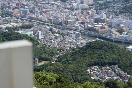 高台から望む日本の街並み 高所,俯瞰,展望の写真素材
