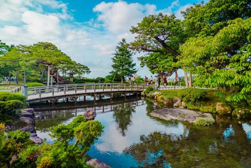 【石川】兼六園 文化財指定庭園 【石川】兼六園 文化財指定庭園 兼六園,石川,金沢の写真素材