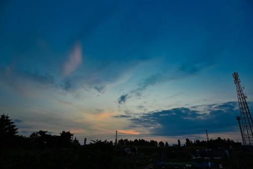 夕焼け 2025/7/1 夕焼け 2025/7/1 夕焼け,夕暮れ,夕方の写真素材