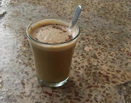 チュニジアの朝コーヒー チュニジアの朝コーヒーの写真