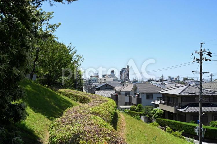 公園からの街並み 公園,街並み,住宅街の写真素材