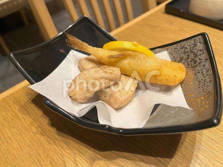 ふぐ　唐揚げ ふぐ,魚,肴の写真素材