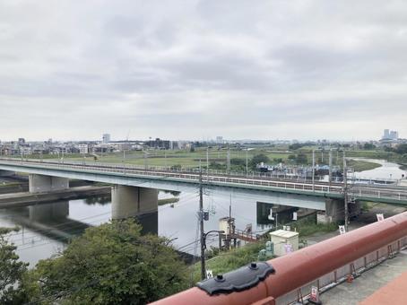 浅間神社からの多摩川の見晴らし 風景,美しい,四季の写真素材