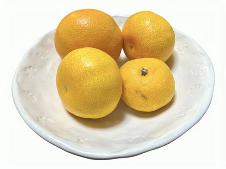 みかん4つ みかん,果実,フルーツの写真素材