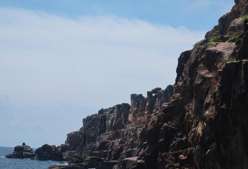 Photo, saddon lock, three sections of the wall, shirahama, 