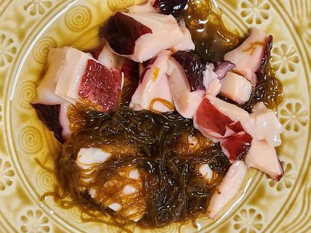 Vinegared Octopus and Mozuku Seaweed1, JPG Vinegared Octopus and Mozuku Seaweed1, JPG