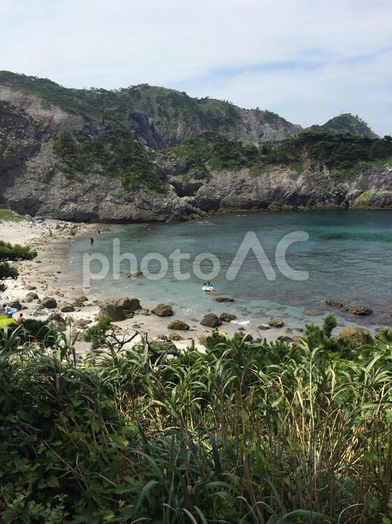 離島の島 浜,水域,海の写真素材