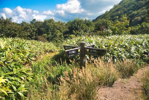 三瓶山の風景 しまね,登山,浸食の写真素材