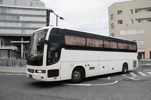 三菱ふそう　西工ネオロイヤルSD　白 夜行バス,高速バス,旅行の写真素材