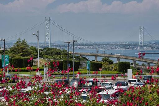 Photo, akashi kaikyo bridge, akashi strait, awaji sa, 