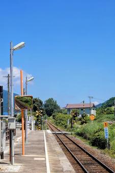 ＪＲ西日本最高所の木次線三井野原駅 鉄道,木次線,奥出雲の写真素材
