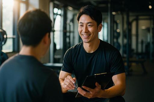 男性ジムトレーナーの写真