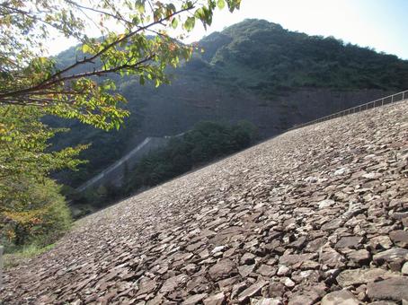岡山県-黒谷ダム 岡山県-黒谷ダム 黒谷ダム,ダム,ロックフィルダムの写真素材